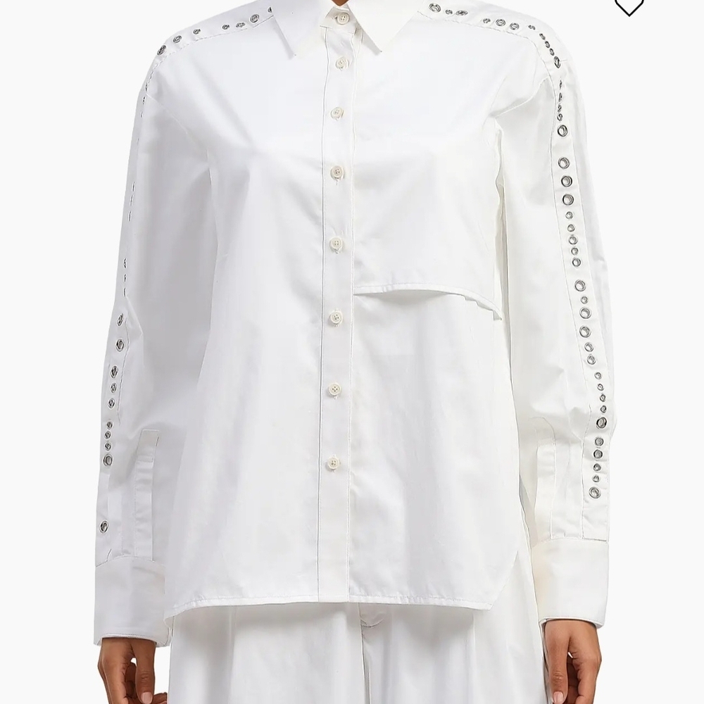 AKOK White Cotton Shirt Effortless Elegance NWT Size M